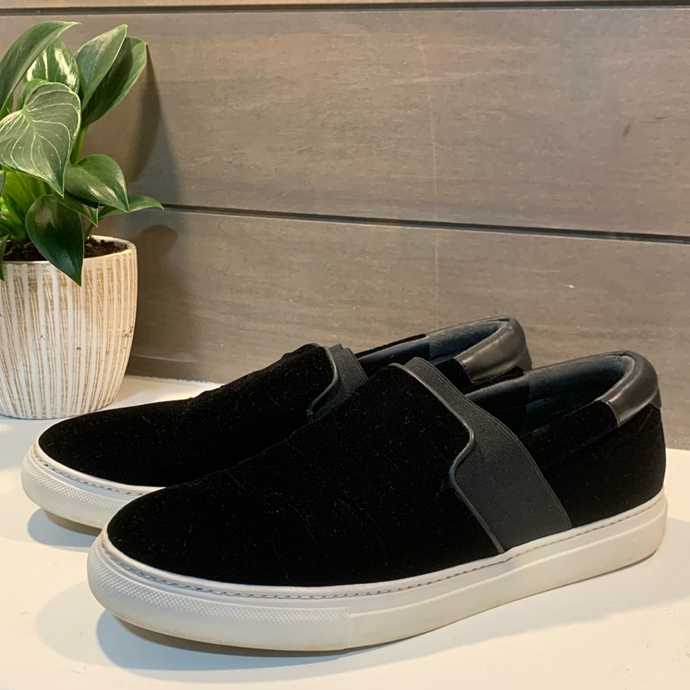 Balenciaga Women’s Velvet Sneakers Black & White Size 7.5
